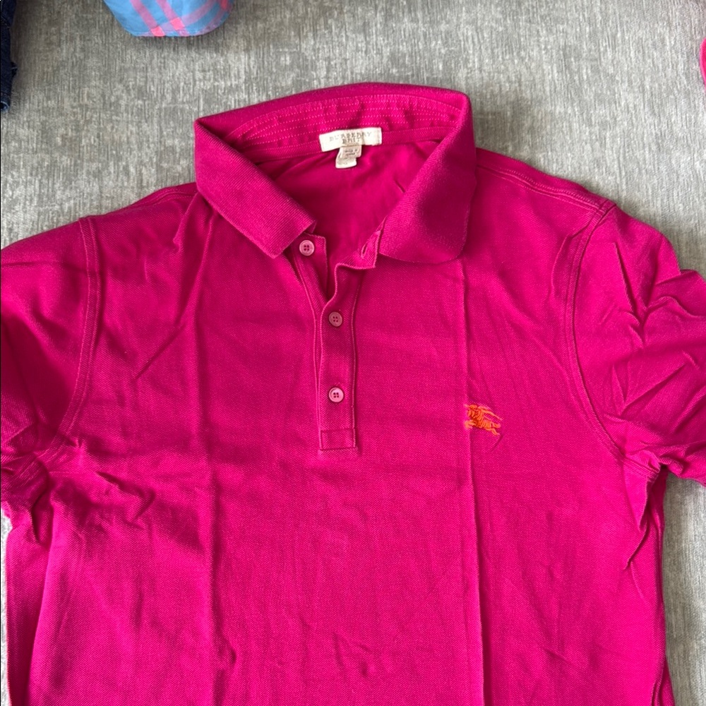 Burberry Pink Polo Shirt Classic Style